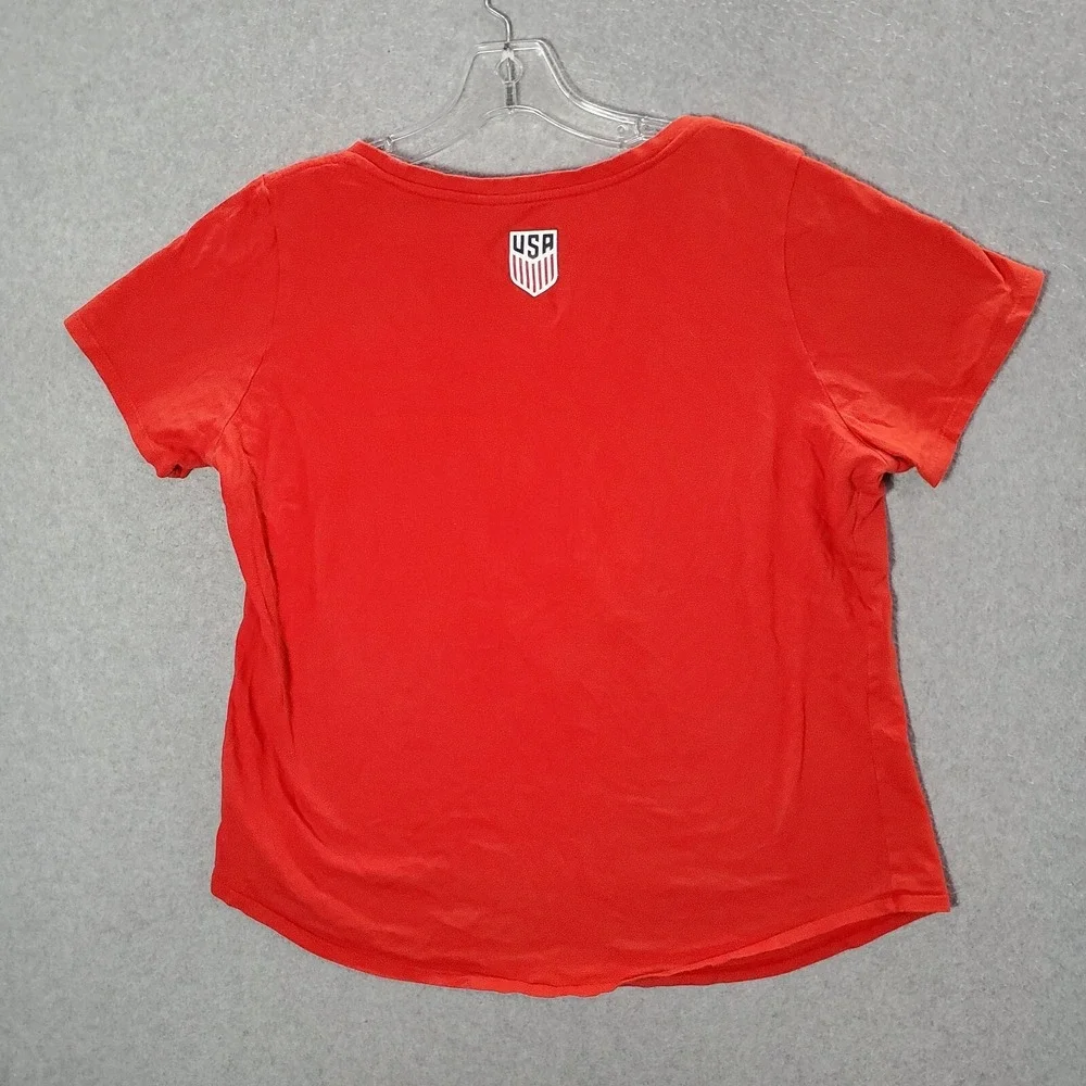 USA Women Top XL Red Shirt Logo Nike One Nation One Team Soccer Tee‎